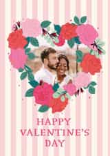 Personalised Valentines Day Photo Card created by Nina Raby - Jones - Pretty Valentine's Day Card - For Her - Roses 