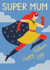Classic Mother's Day Card - Super Mum - Superhero created by Laura Darrington Design Ltd.