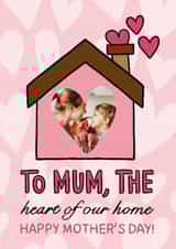 Personalised Mothers Day Photo Card created by TeePee Creations - Heartfelt Mothers Day Card - Cute Card for Mum - Photo Mum Card