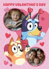 Personalised Valentines Day Photo Card created by Danilo - Cute Valentine’s Day Photo Card - From The Kids – Bluey Personalised Card