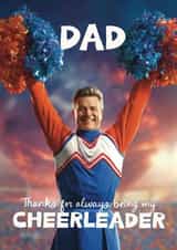 Funny Birthday Card - For Dad - Cheerleader created by Giddy Kipper