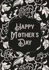 Gothic Mother’s Day Card – Dark Floral Vintage Design for Goth Mums created by Sad Girl Illustration