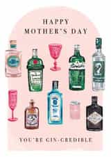 Classic Mother's Day Card - Gin - You're Gin-Credible created by Making Meadows Ltd