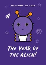 The Year of The Alien - Happy New Year created by Roarsome