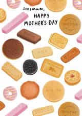 Classic Mother’s Day Card - For Stepmum - Biscuits created by Sophie Kent Illustration