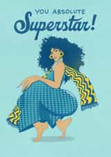 Arty Galentine’s Day Card – Absolute Superstar! created by Kasia Cards