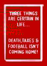 Hilarious Football Card For England Fans - World Cup Greetings Card created by ZB CREATIVE