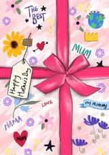 Mother's Day Present card - wrapped up in a bow created by Lucy Driver