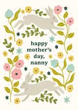 Cute Mother's Day Card - For Nanny - Rabbits created by Abbie Imagine