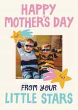 Personalised Mothers Day Photo Card created by Christine Cuddihy Illustration - Cute Mother's Day Card - From Your Little Stars