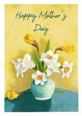 Pretty Mother’s Day card featuring spring daffodils. created by Sharonflemingart