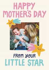 Personalised Mothers Day Photo Card created by Christine Cuddihy Illustration - Cute Mother's Day Card - From Your Little Star