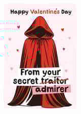Secret Traitor Valentines card created by Percy & Pearl