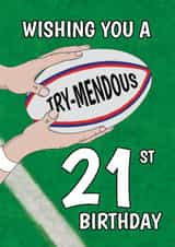 Funny Birthday Card – 21st – Try-Mendous created by @Cupsie's Creations