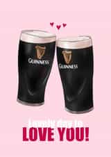 Cute Valentines card for your Significant Other - Irish Guinness Pints Card created by Aoife Phelan