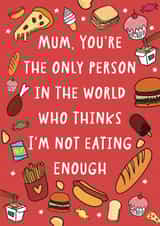 Funny Mother's Day card - Foodie Feeder Mum created by Pickled Prints