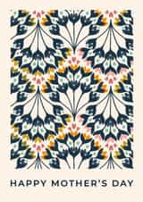 Arty Mother's Day Card - Retro Florals created by Taya Cosgrove