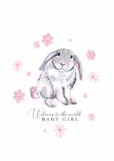 New baby girl congratulations card. created by Samantha