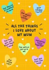 Classic Mother's Day Card - All The Things I Love About My Mum created by Sarah Harding