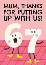 Funny Mother's Day Card - Six Seven - TikTok Trend created by AbiGoLucky