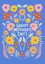 Cute Mother’s Day Card - Smiley Flowers created by Nicola Watson