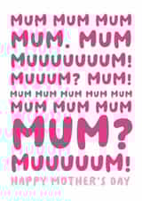 Funny Mother's Day Card to Mum from the Kids, Motherhood, Relatable, Nagging created by Kreate Paper Co.