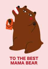 Cute Birthday Card for Mum – Mama Bear Love from Her Cubs Illustration created by Liina Lember