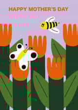 Cute Mother’s Day Card - Bee And Butterfly created by Liina Lember