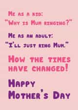 Funny Mother’s Day Card for Mum – I’ll Just Ring Mum Joke created by @Cupsie's Creations
