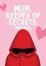 Funny Mother’s Day Card - The Traitors - Keeper Of Secrets created by Mrs Best Paper Co.