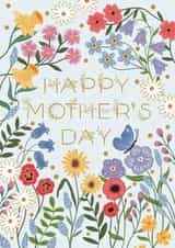 Pretty Mother’s Day Card - Butterflies - Flowers created by Holly Hudson-Smith