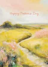Mother’s Day Art card - soft pastel landscape created by Heidi Clawson Art
