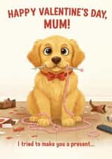Happy Valentine's Day - Dog mum. Funny, and cute card for pet owners. created by Victoria Dervish
