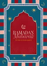 Classic Faith Card - Ramadan Mubarak - Stars & Moons created by Kamiya Chirodian