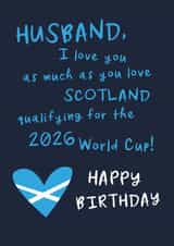 Fun Birthday Card - For Husband - World Cup 2026 created by The Boy and the Bear