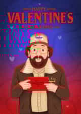 Cute Valentine's Day Card - Stranger Things - Murray - Snookums created by Blue Kiwi Design