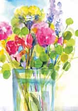 Rose Vase Watercolour Greetings Cards perfect for all occasions created by Diana Fegredo