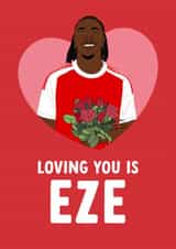 Fun Valentine's Day/Anniversary Card - Loving You Is Eze - Arsenal created by The Cake Thief