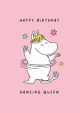 Cute Birthday Card - For Her - Dancing Queen created by Moomin Characters