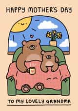 Cute Mother's Day Card - Lovely Grandma - Cosy Bears created by Wren & Wilson