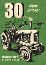 Classic Birthday Card - 30th - Tractor created by Rocket68