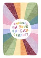 LGBTQ+ engagement card celebrating queer love! created by Kai Kathleen