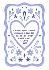 Just to say I love you sympathy grieving card created by Kai Kathleen