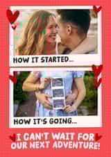 Personalised Anniversary Photo Card created by Studio Doodles - Cute Anniversary/Valentine's Day Card - I Can't Wait For Our Next Adventure