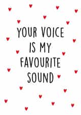 Cute Valentine's Day card for your partner - your favourite person sound created by Kind of Simple Designs