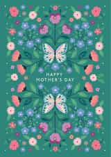 Pretty Mother's Day Card - Butterflies - Violets created by Nina Raby - Jones
