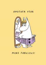Moomin Birthday Card - For Her - Another Year More Fabulous created by Moomin Characters