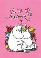 Moomin Valentine’s Day or Anniversary Card - You’re My Favourite created by Moomin Characters
