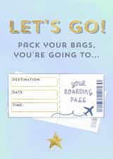 Fun Holiday/Trip Announcement Card - Gift Surprise Reveal created by Sian Moore Illustration