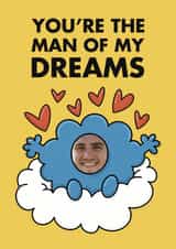Personalised Valentines Day Photo Card created by Mr. Men - Mr. Men Valentine's Day Photo Card - The Man Of My Dreams